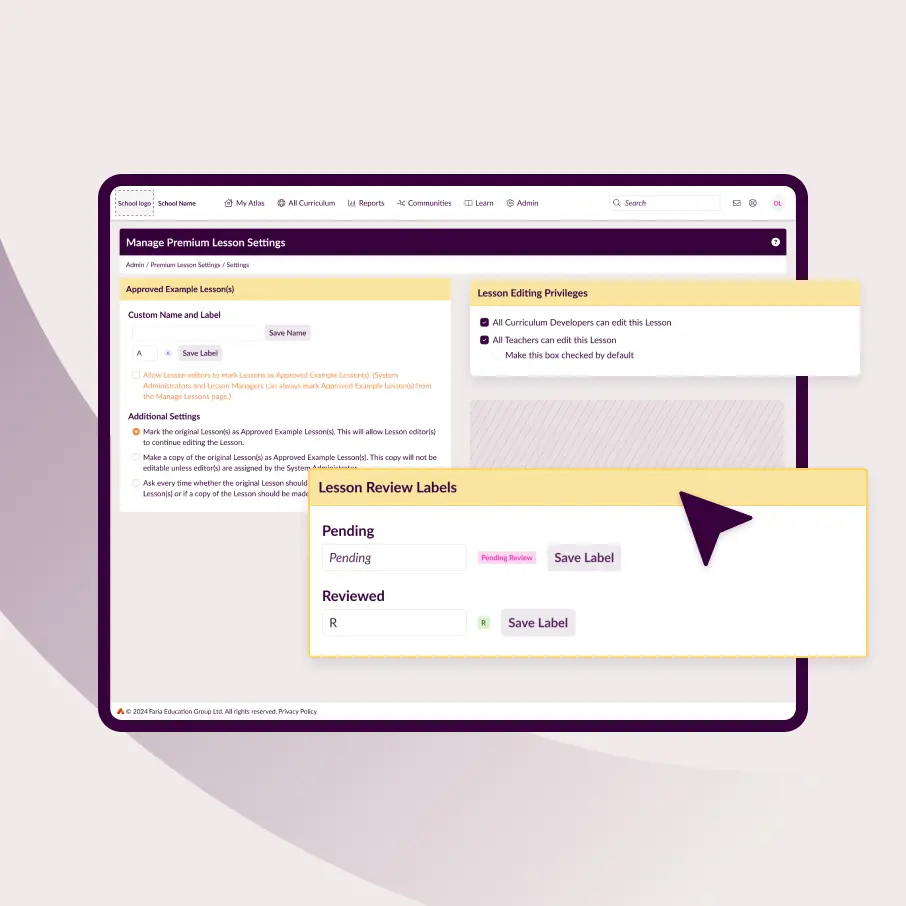 UI mockup of Atlas product