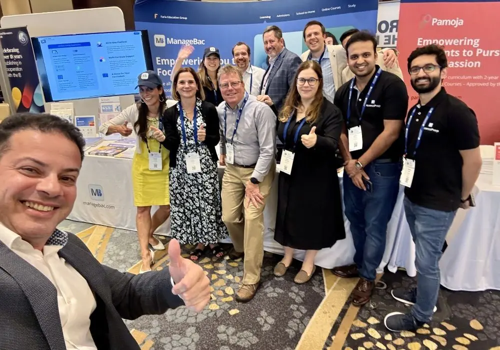 Group selfie at a work conference