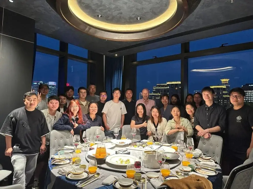 Group photo at dinner